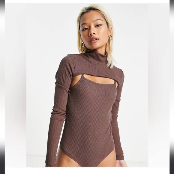 Topshop Tops - TOPSHOP 2 in 1 bodysuit